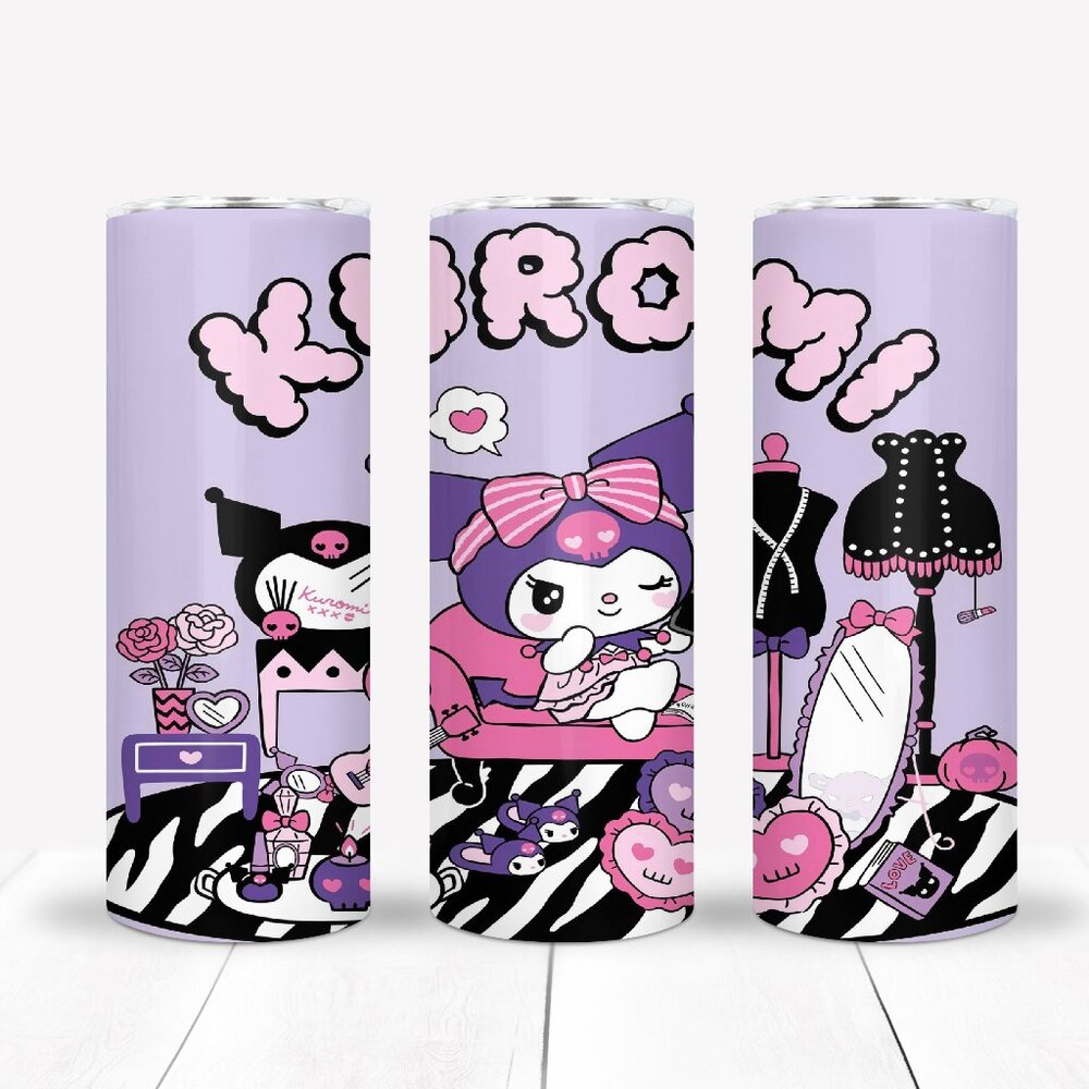 Kawaii Stainless Steel Tumbler, Cartoon Mug, Girls Travel Mug